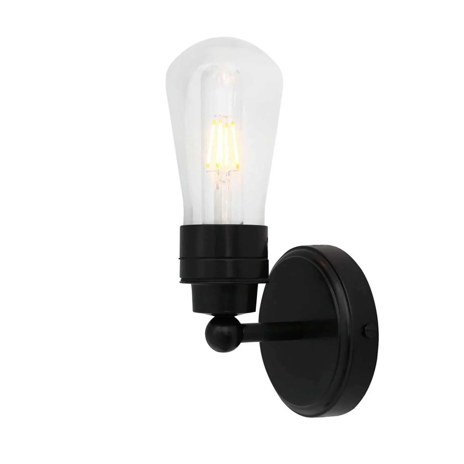 Iden Bathroom Wall Light in Matt Black - Image 3