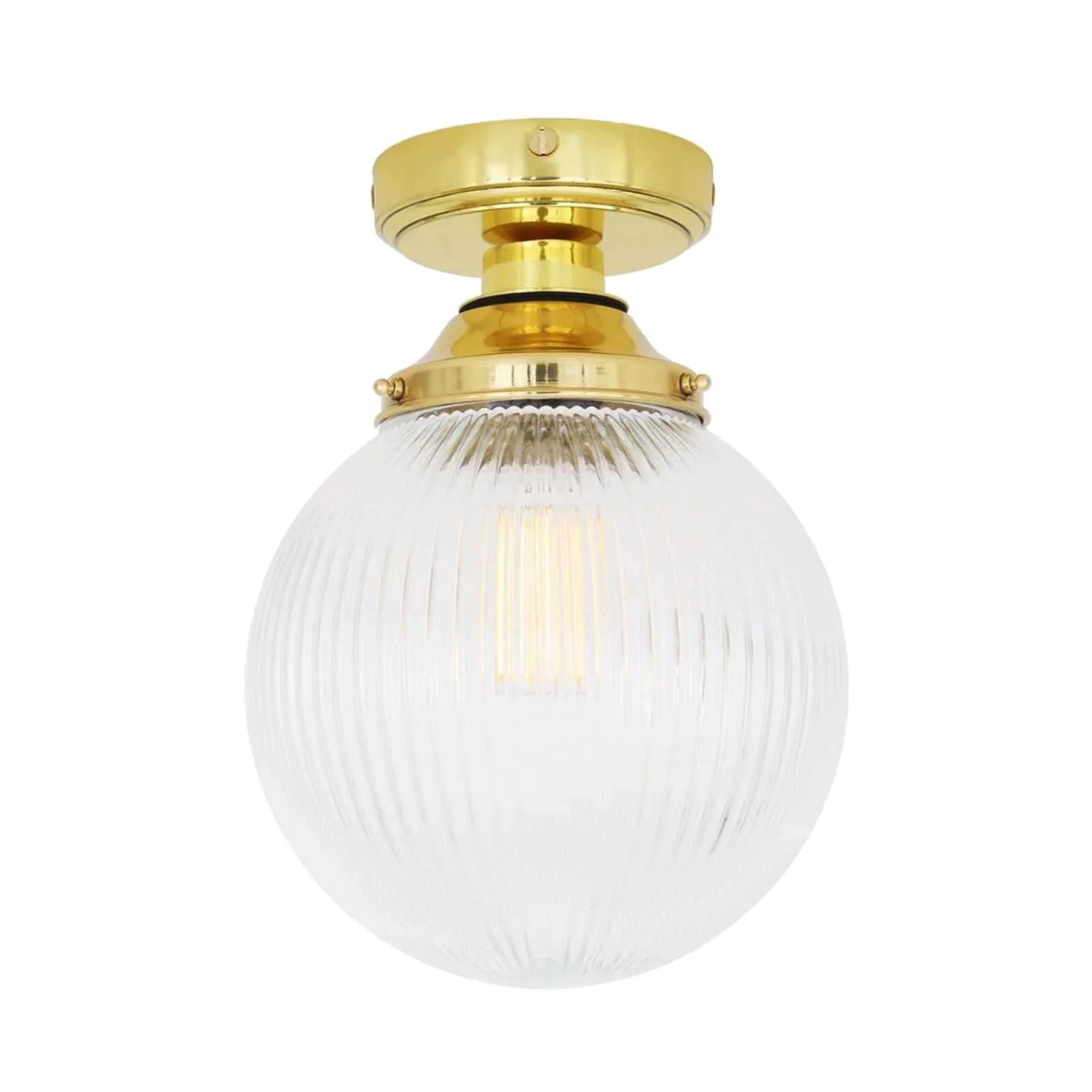 Laguna Bathroom Ceiling Light 20cm in Polished Brass