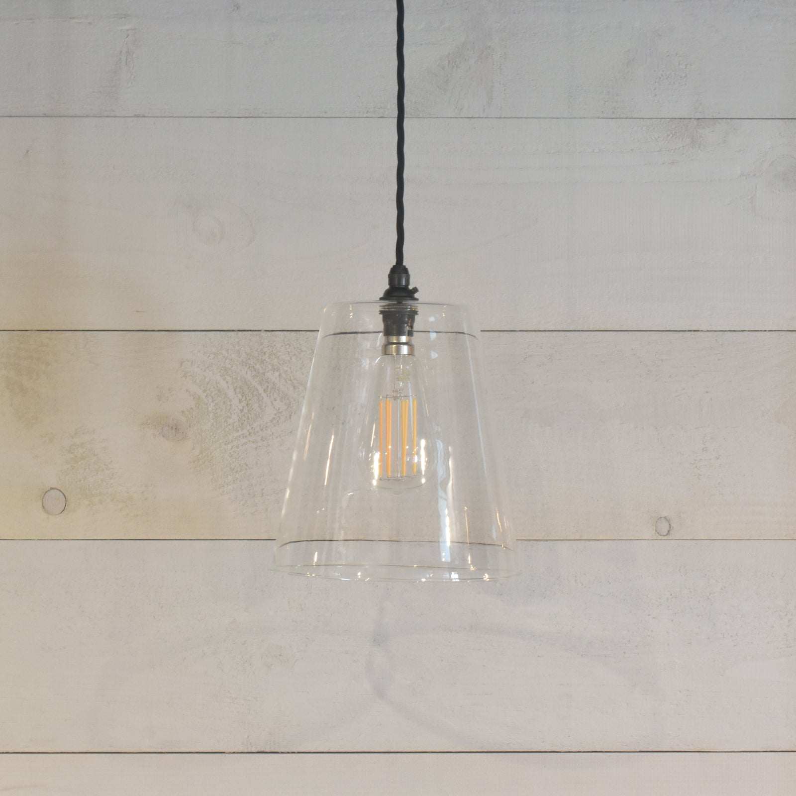 Newbury Large Clear Glass Shade Pendant Light - SECONDS - Image 2