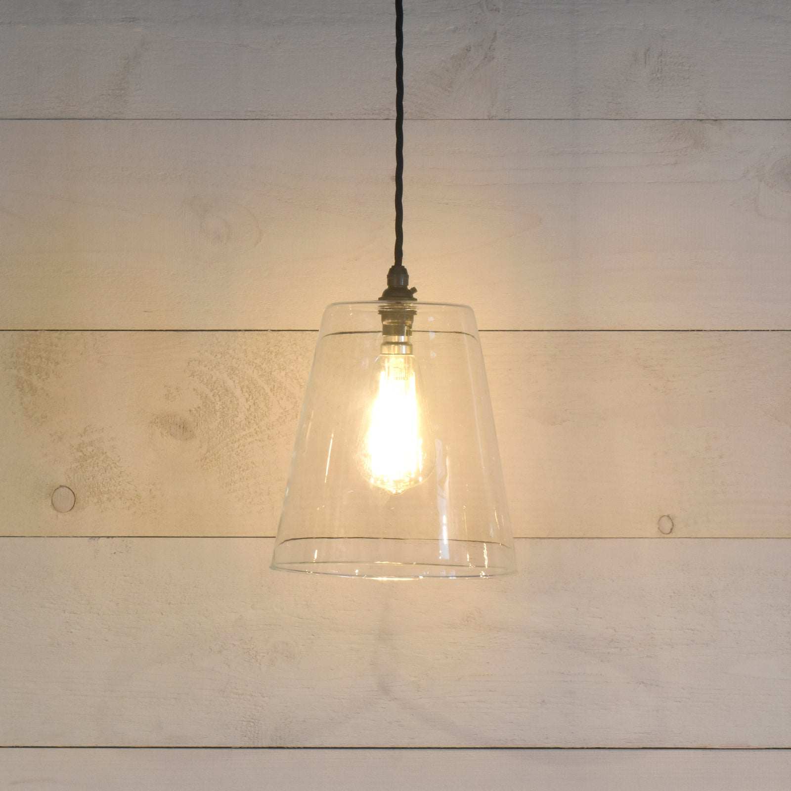 Newbury Large Clear Glass Shade Pendant Light - SECONDS - Image 8