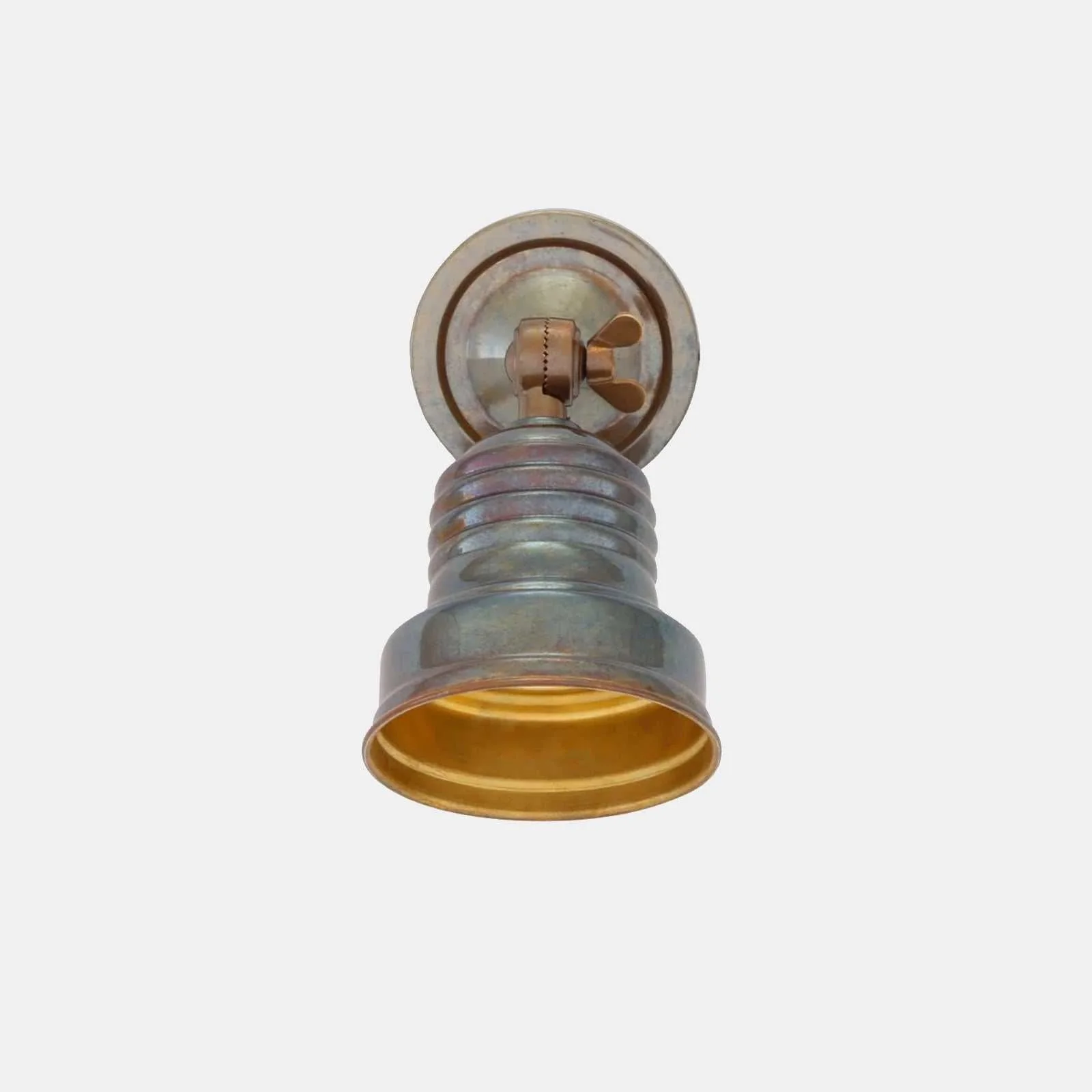 Newell Antique Brass Wall Light – Industrial Spot Light - Image 5