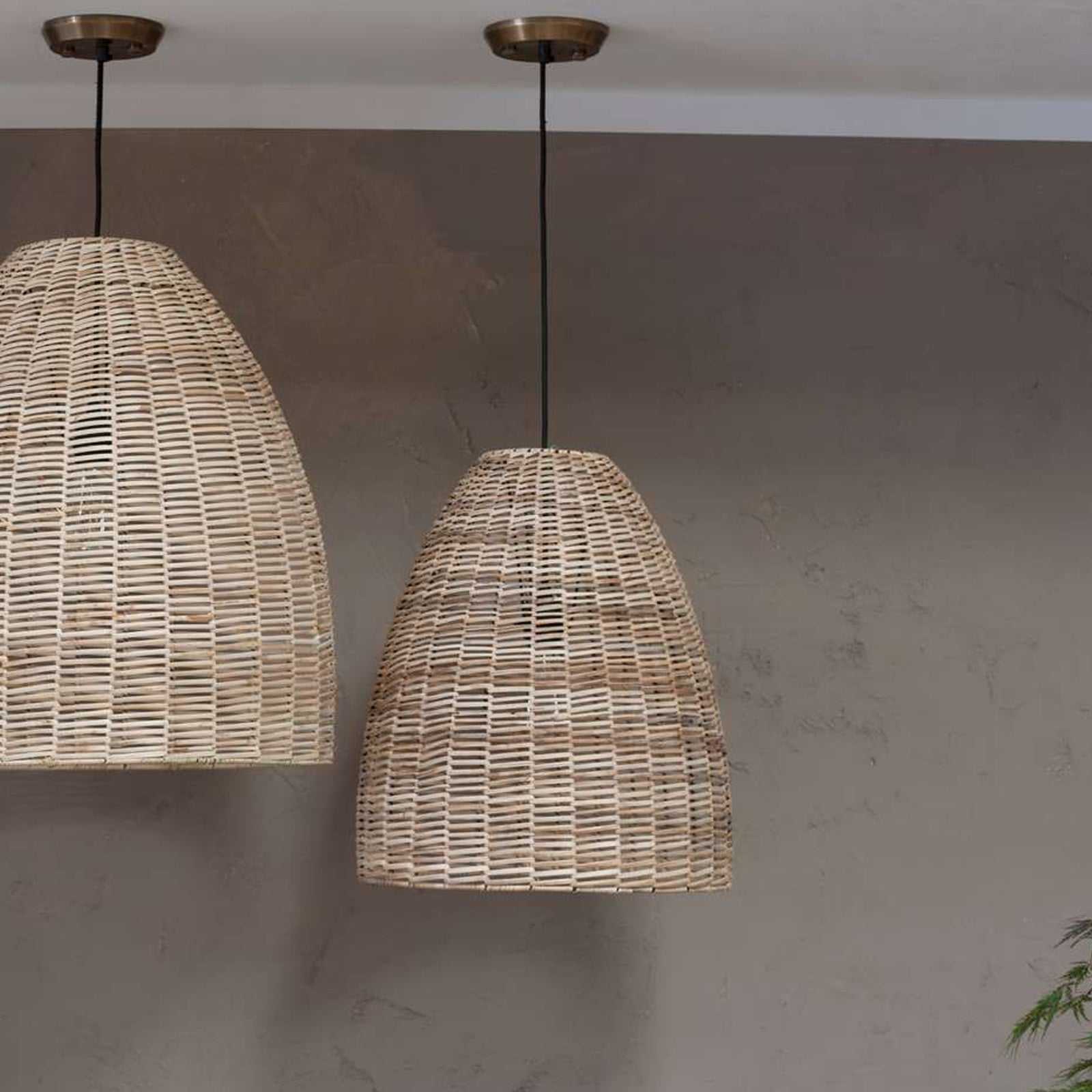 Nkuku Noko Wicker Conical Pendant - Medium - Image 3
