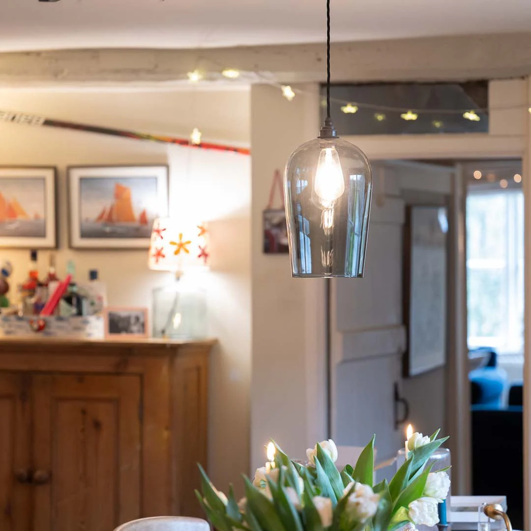 Royal Smoked Glass Shade Pendant Light - Image 3