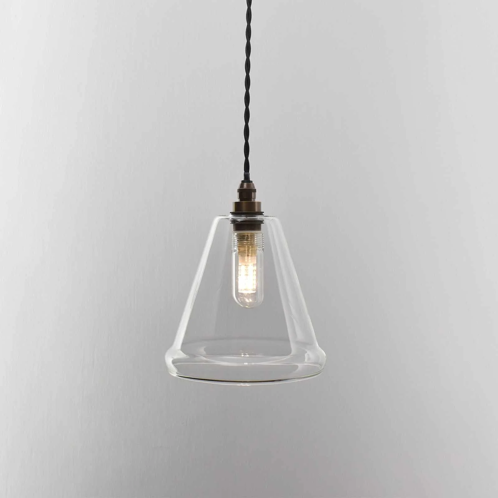 Rye Small Clear Glass Shade Bathroom Pendant Light