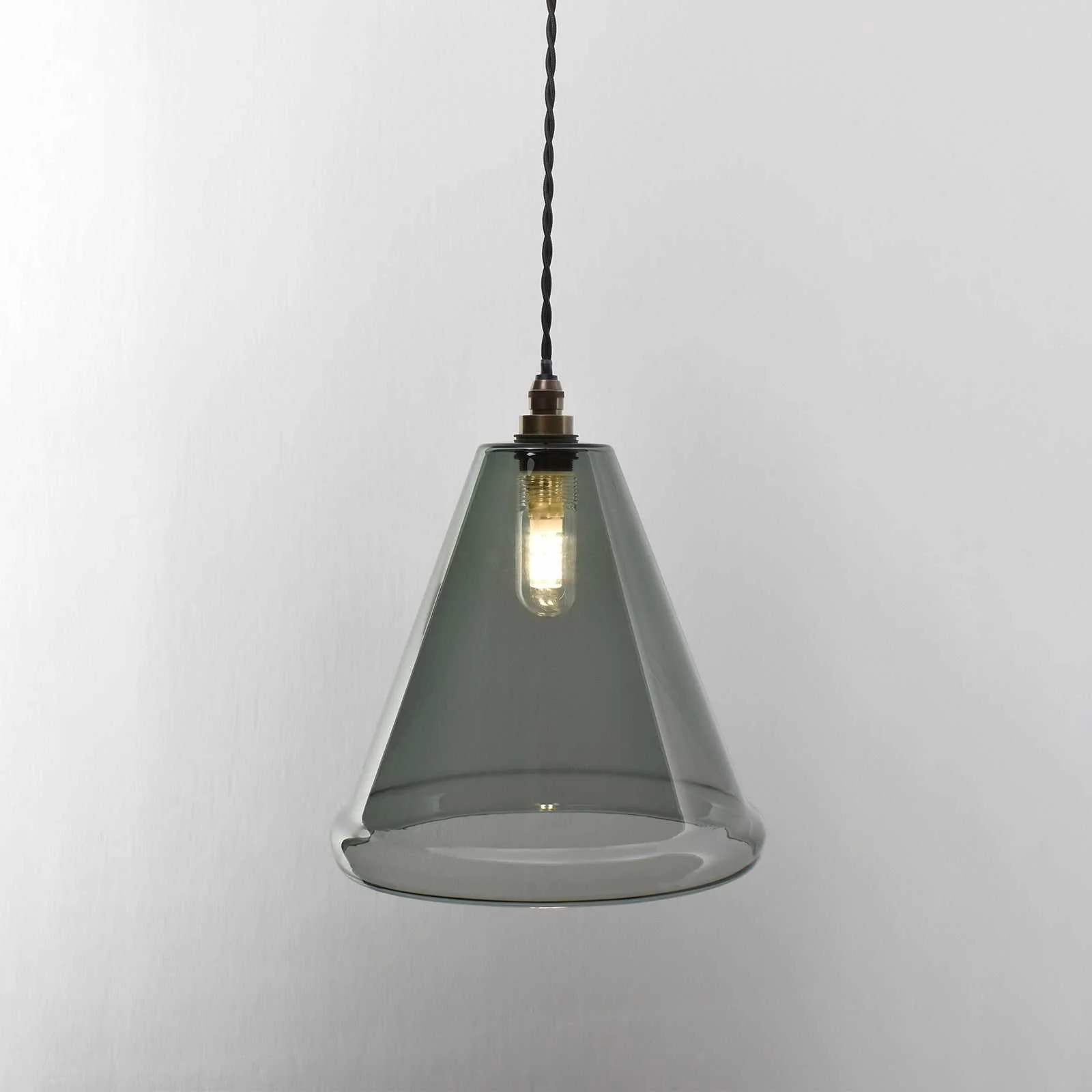 Rye Medium Smoked Glass Shade Bathroom Pendant Light