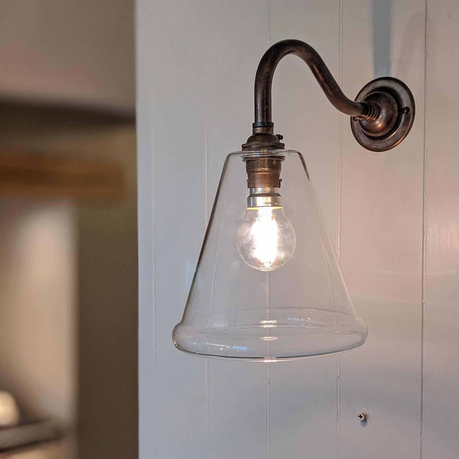 Rye Small Clear Glass Shade Wall Light