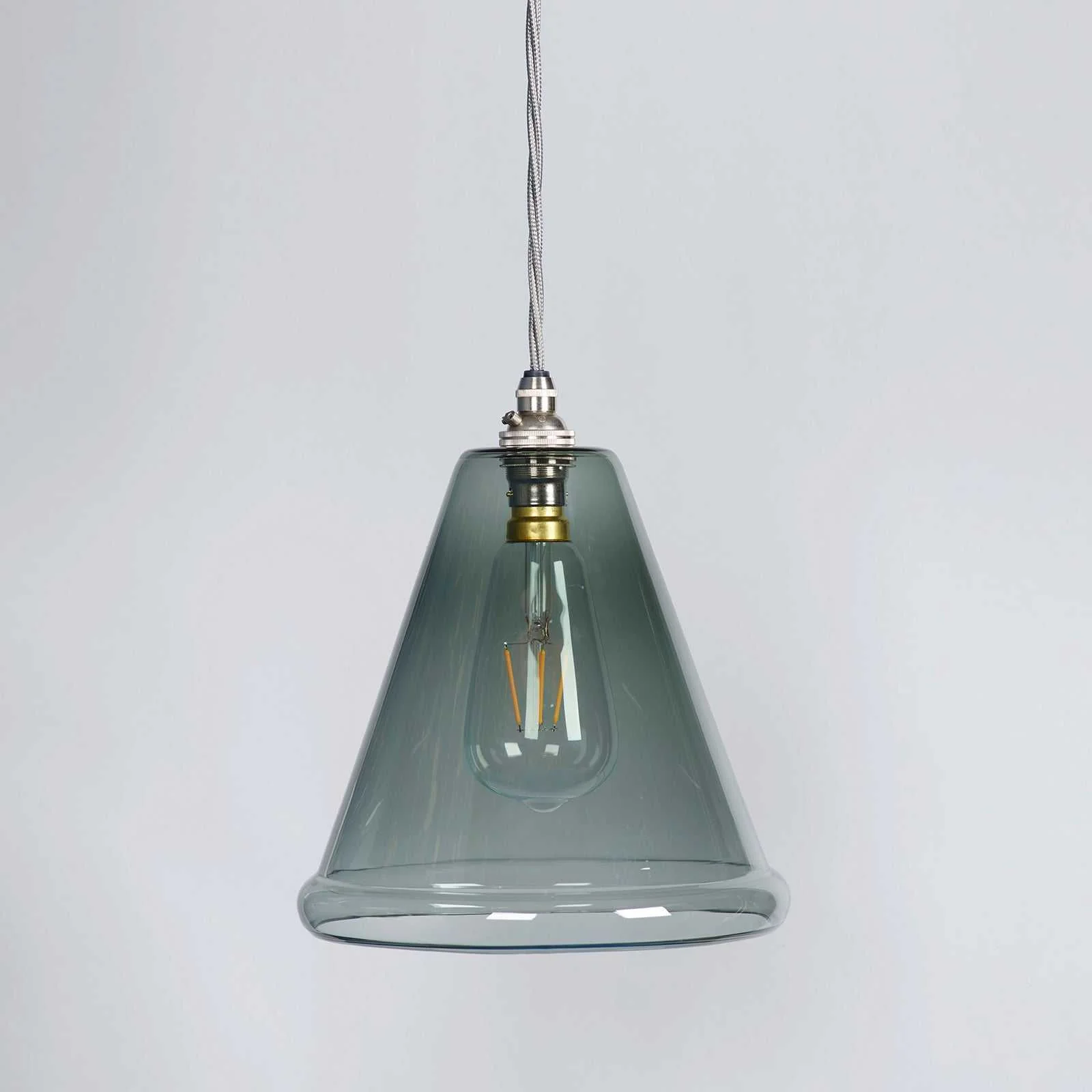 Rye Medium Smoked Glass Shade Pendant Light