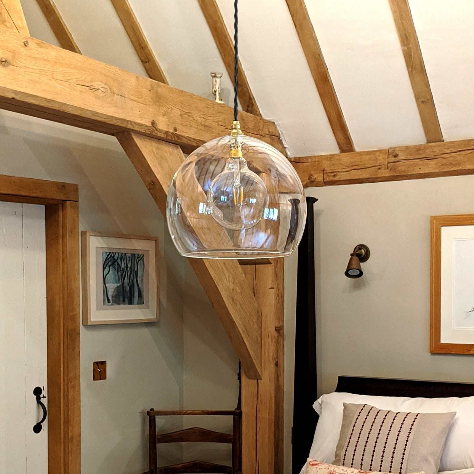 Soho Extra Large Clear Glass Shade Pendant Light