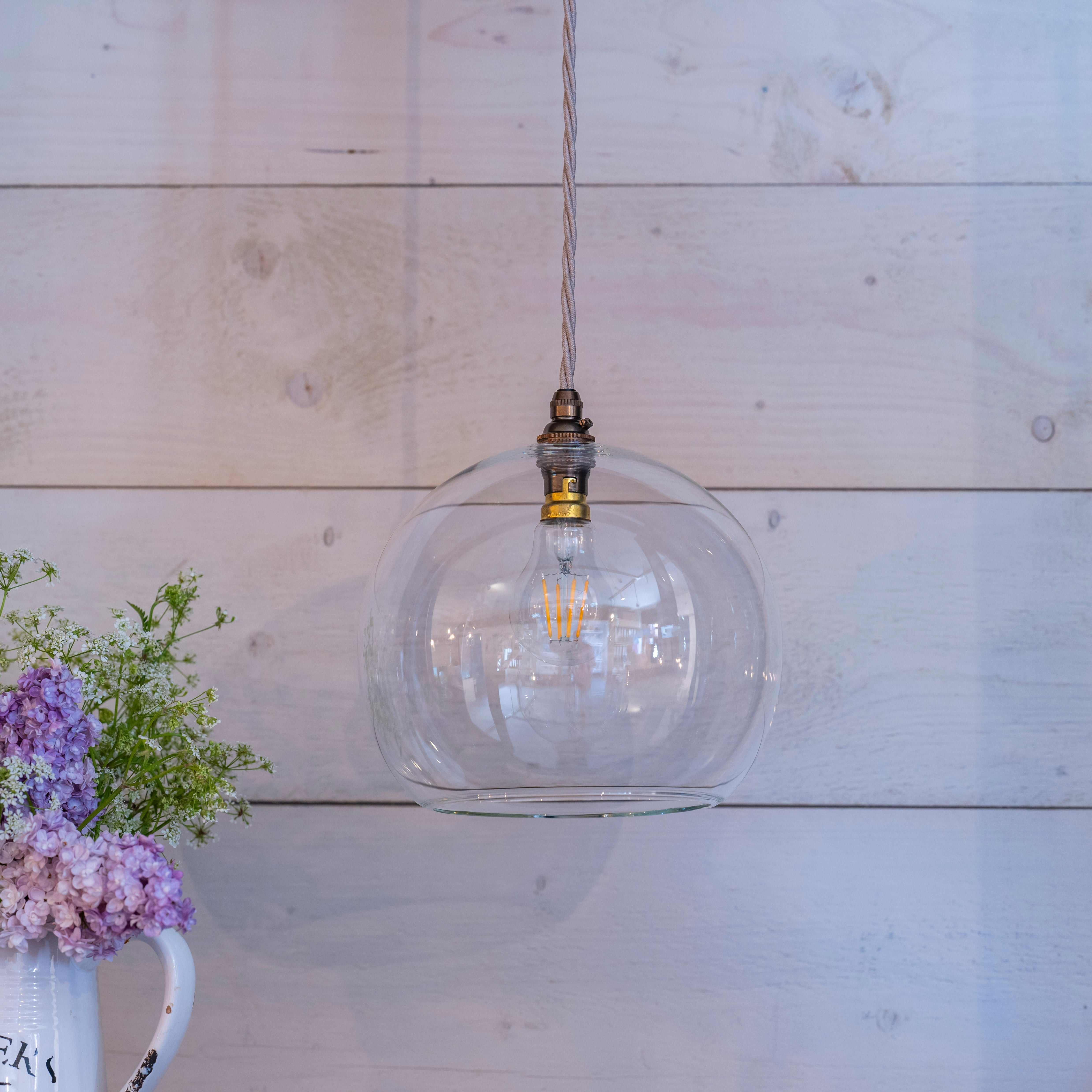 Soho Large Clear Glass Shade Pendant Light
