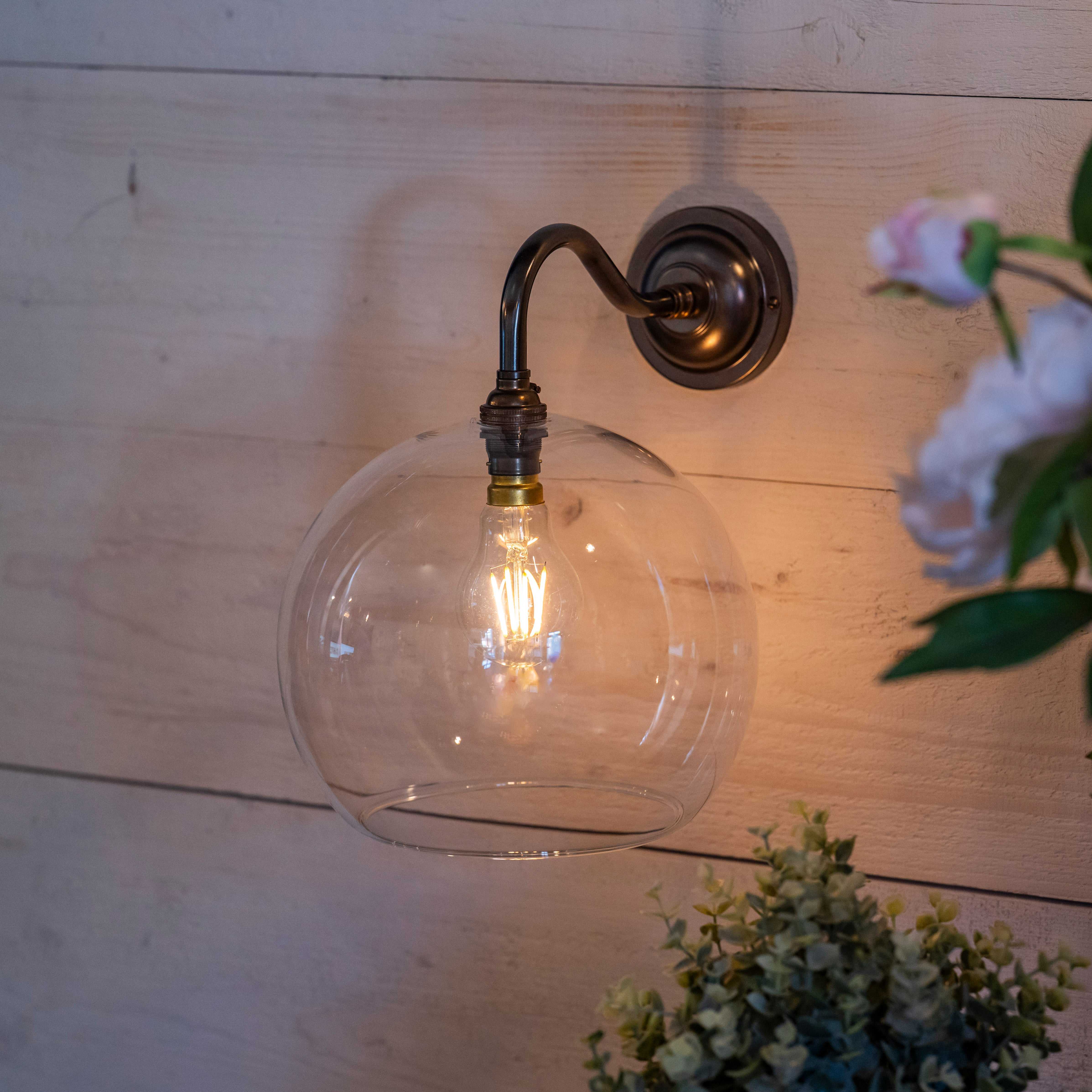Soho Large Clear Glass Shade Wall Light