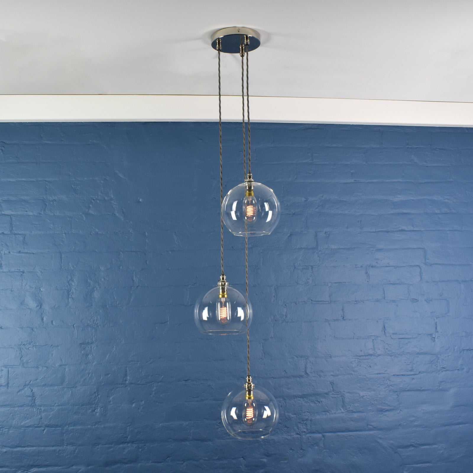 Soho Medium Clear Glass Shade Cluster Pendant Light