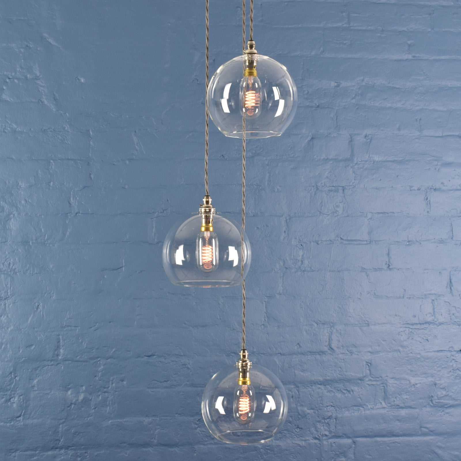 Soho Medium Clear Glass Shade Cluster Pendant Light - Image 2