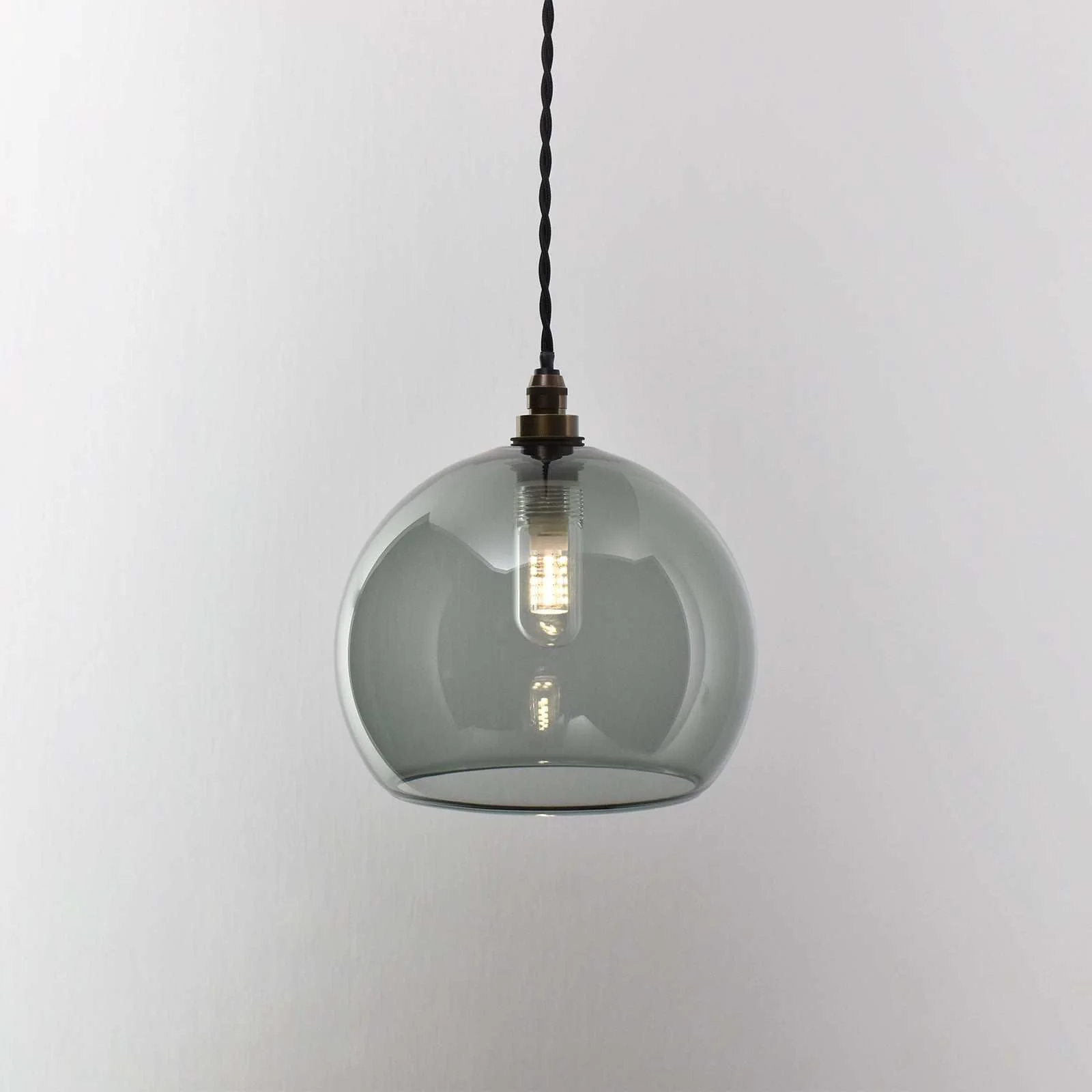 Soho Medium Smoked Glass Shade Bathroom Pendant Light