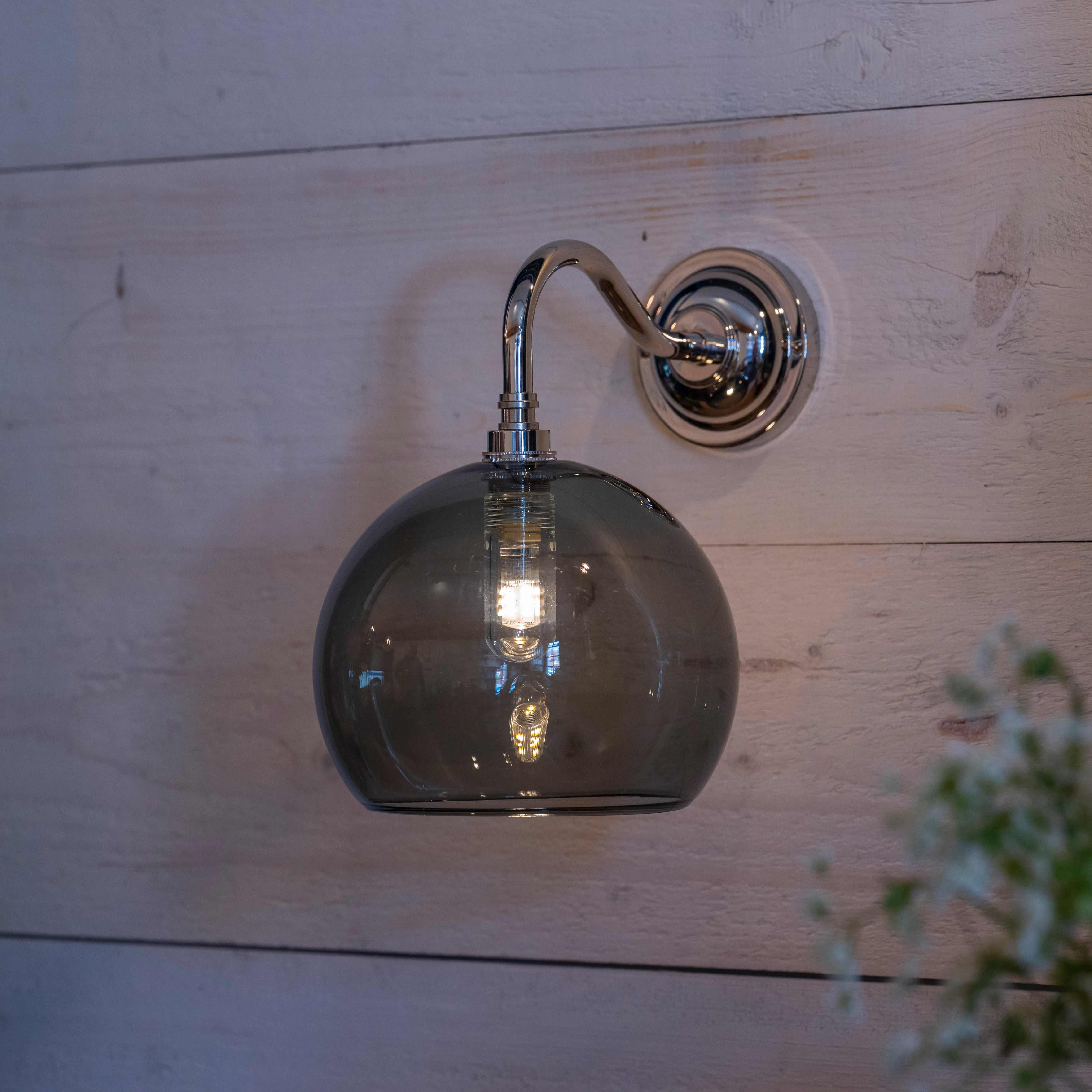 Soho Medium Smoked Glass Shade Bathroom Wall Light