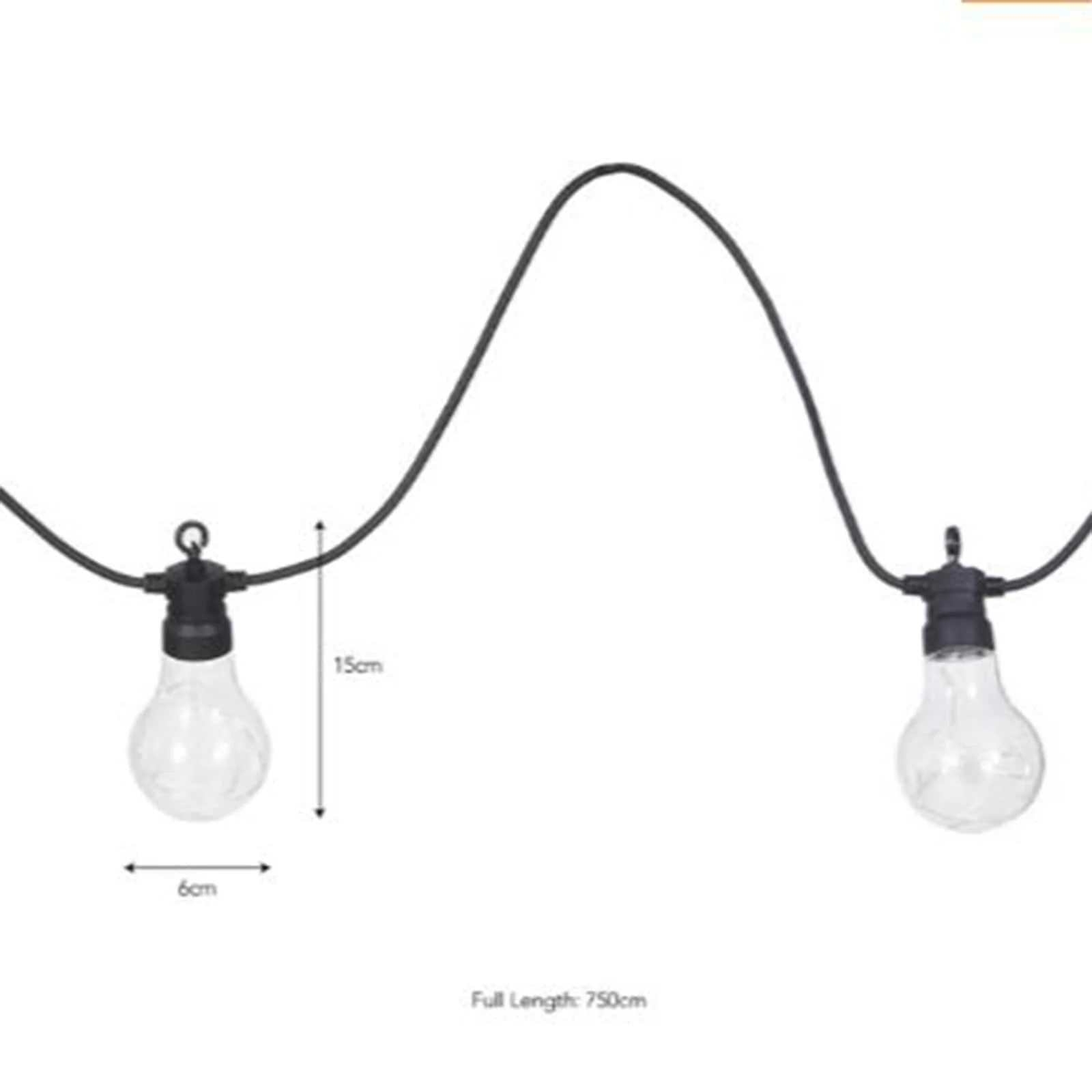 Solar Festoon 20 Bulb Classic Lights in Black - Image 4
