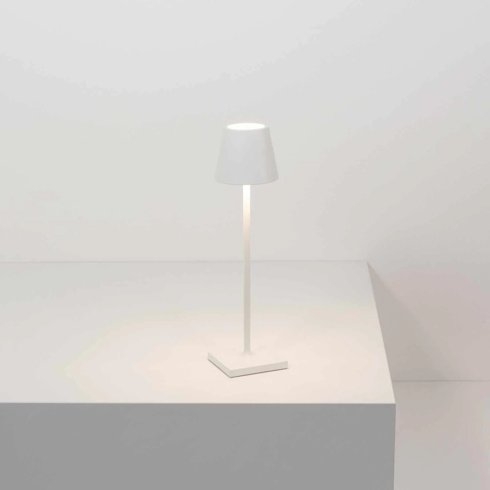 Zafferano Poldina Micro Rechargeable White Table Lamp