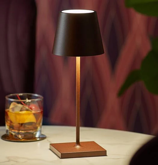 Zafferano Poldina Mini Rechargeable Rust Table Lamp - Image 3
