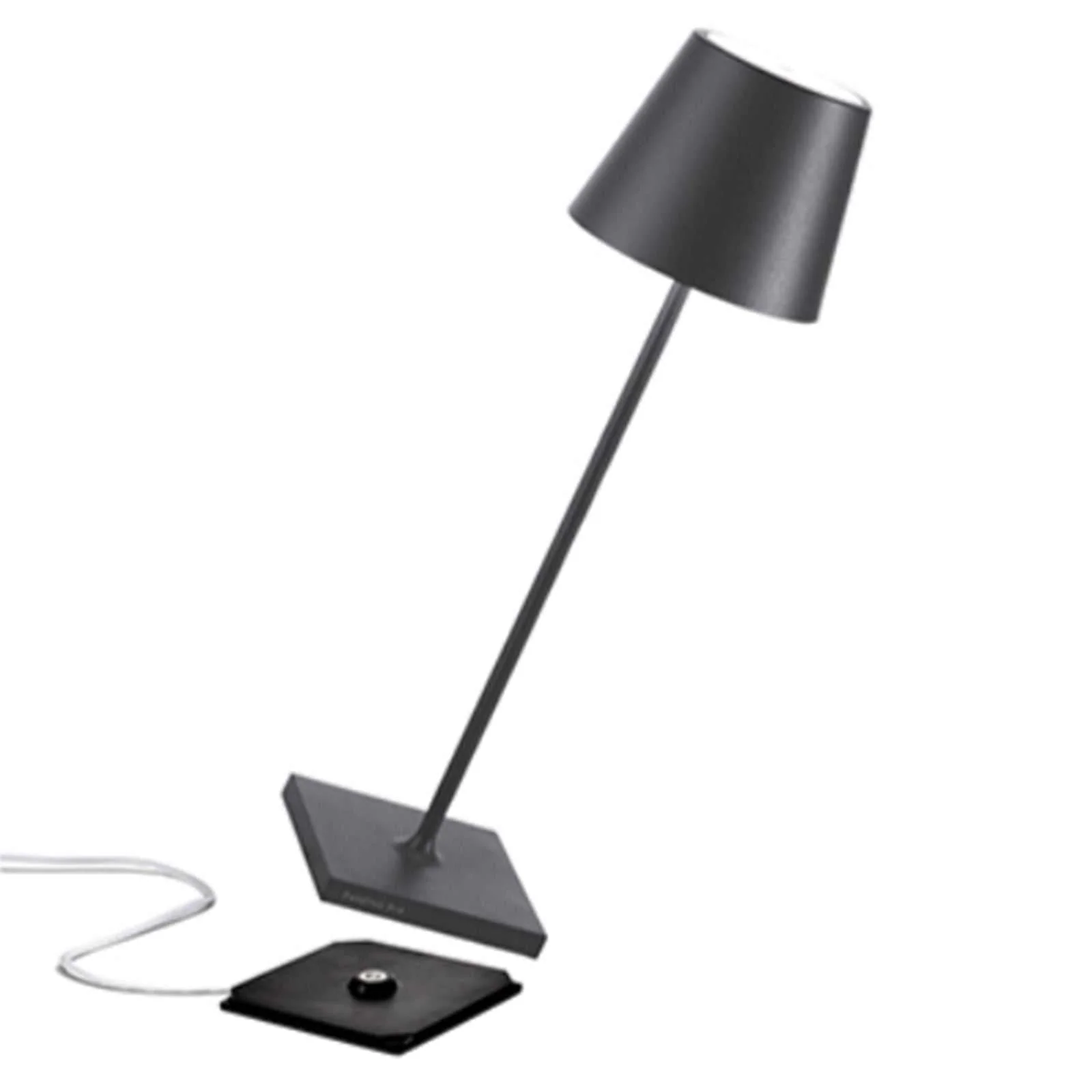 Zafferano Poldina Pro Rechargeable Dark Grey Table Lamp - Image 6
