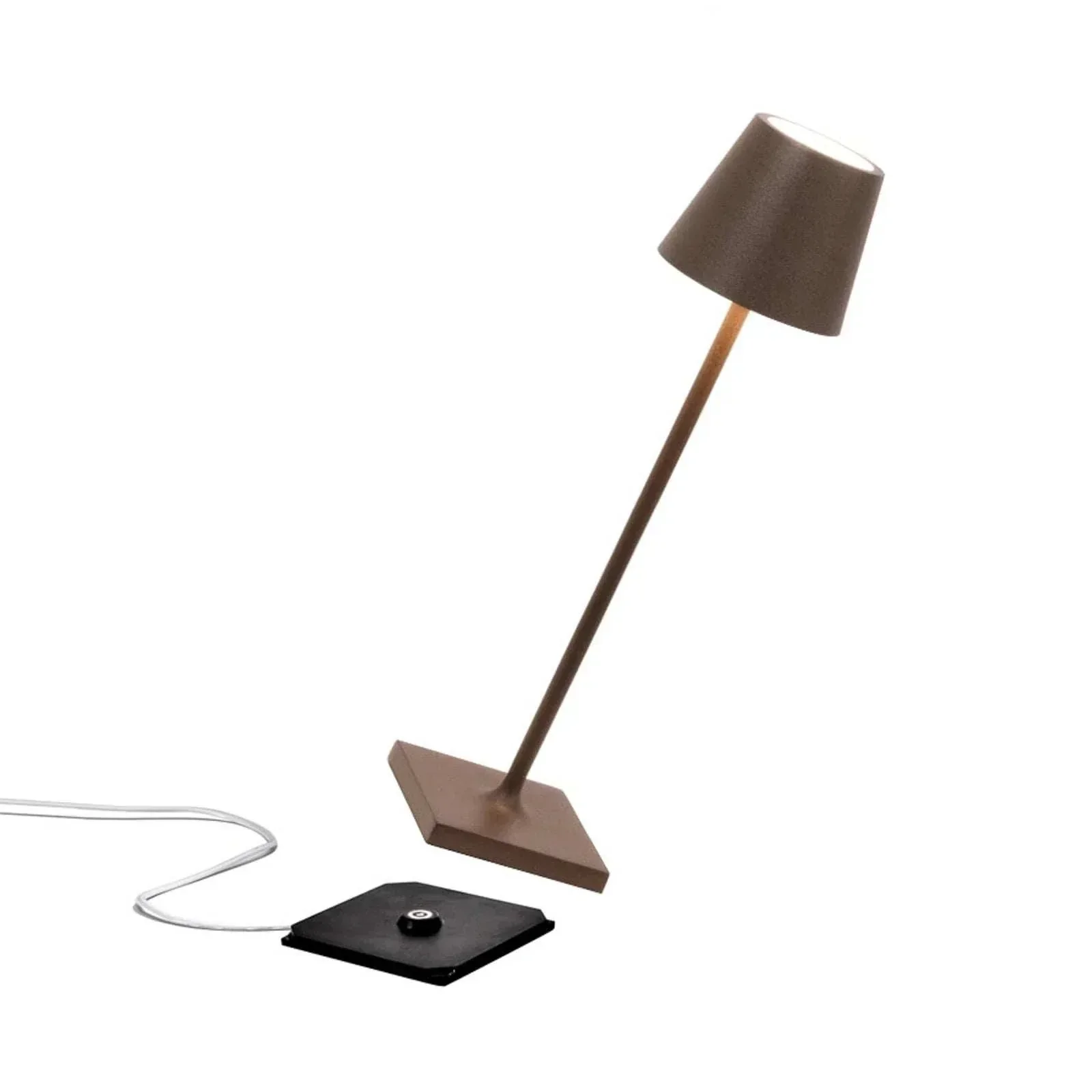 Zafferano Poldina Pro Rechargeable Rust Table Lamp